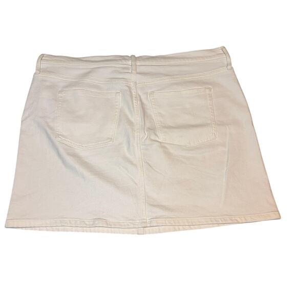 J.Crew Factory White Denim A-Line Mini Skirt 18 NWT High Rise Stretch - Picture 3 of 6